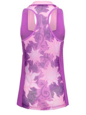 DISNEY PRINCESS RAPUNZEL FLOW TANK Women's Purple Pink Flow Tank Top with Pink